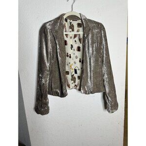 Velvet Blazer Lining Fashion Theme Reversible M